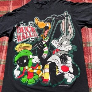 Vintage Duck The Halls Looney Tunes Holiday all over print